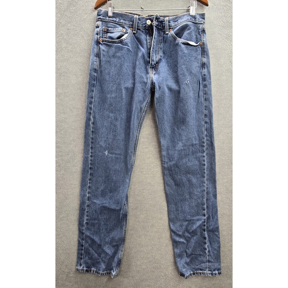 Levi's 505 Men Jeans 32X34 Blue Denim‎ Regular Fit Straight Leg